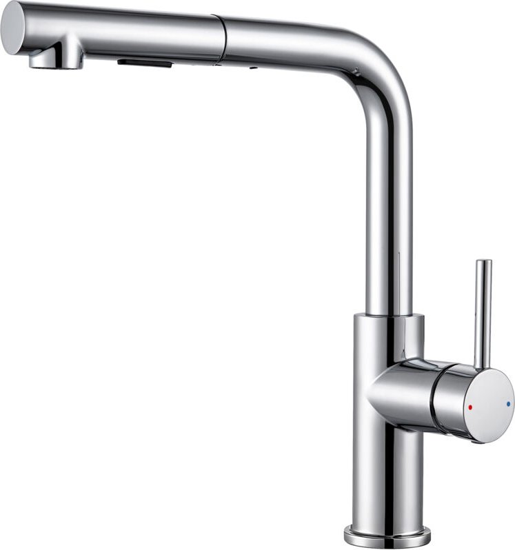 Sofetiy Max Ausziehbare Küchenarmatur – 2 Strahlarten, 360° drehbar Wasserhahn, Hochdruck Mischbatterie Küche, Chrom