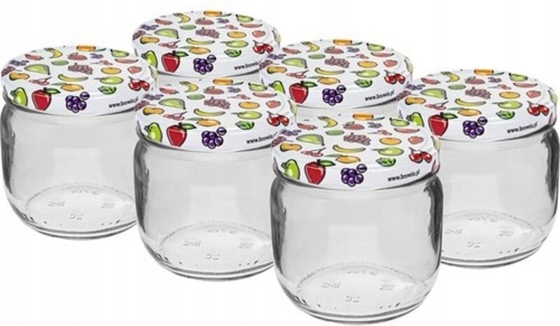 Glasgefäß mit Schraubverschluss TO fi82/6 370ml - 6 Stk