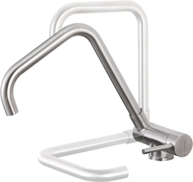 Edelstahl Wasserhahn Küche Armatur 360° Drehbar Vorfenster Küchenarmatur Klappbar, Umklappbarer Einhebelmischer Küche Mi...