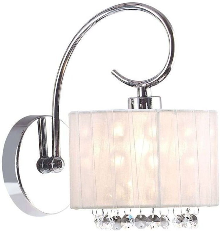 Span - Wandleuchte Chrom 1 Leuchte mit Kristallschirm, E14 - Italux