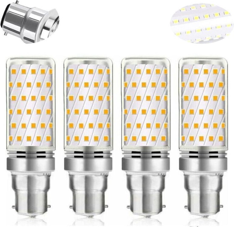 XVX - LED-Glühbirne Mais B22 16W Kaltweiß 6000K, Betterlife 1600LM, Halogenäquivalent 100W-120W, ac 230V, Glühbirne für ...