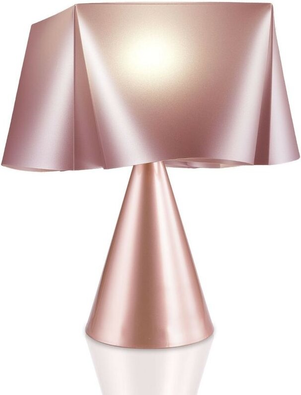 Pink Metal Cone Tischlampe aus Kunststoff Cm. 28 x 32 Std