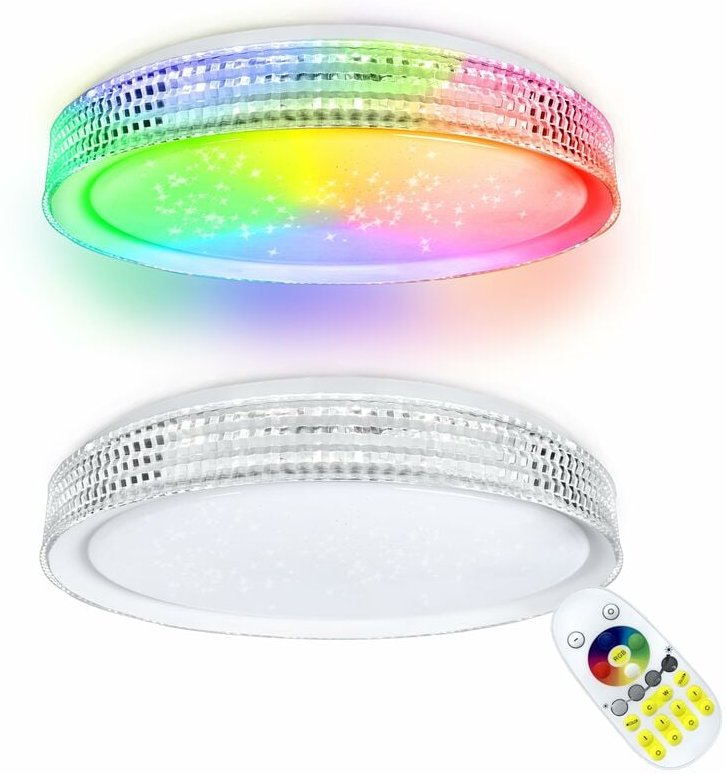 Deckenlampe 60W RGB LED Deckenleuchte φ50x8cm Deckenleuchten mit Fernbedienungen Modern Acryl Lampe Wohnzimmer Küchenlam...