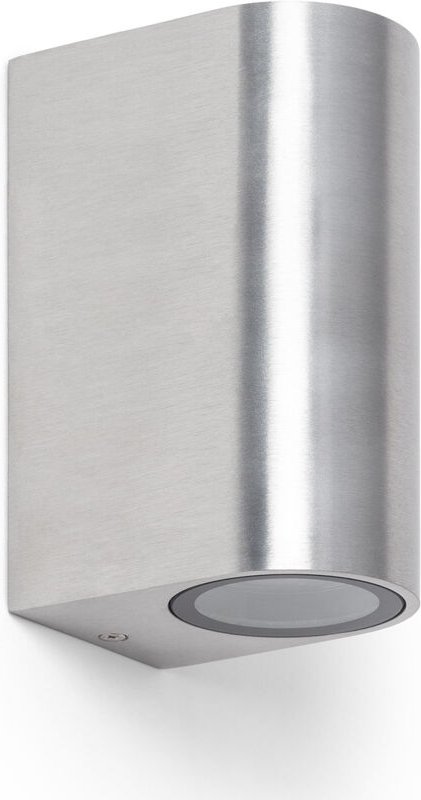 Wandleuchte Aussen Aluminium doppelseitige Beleuchtung Big Gala Silber