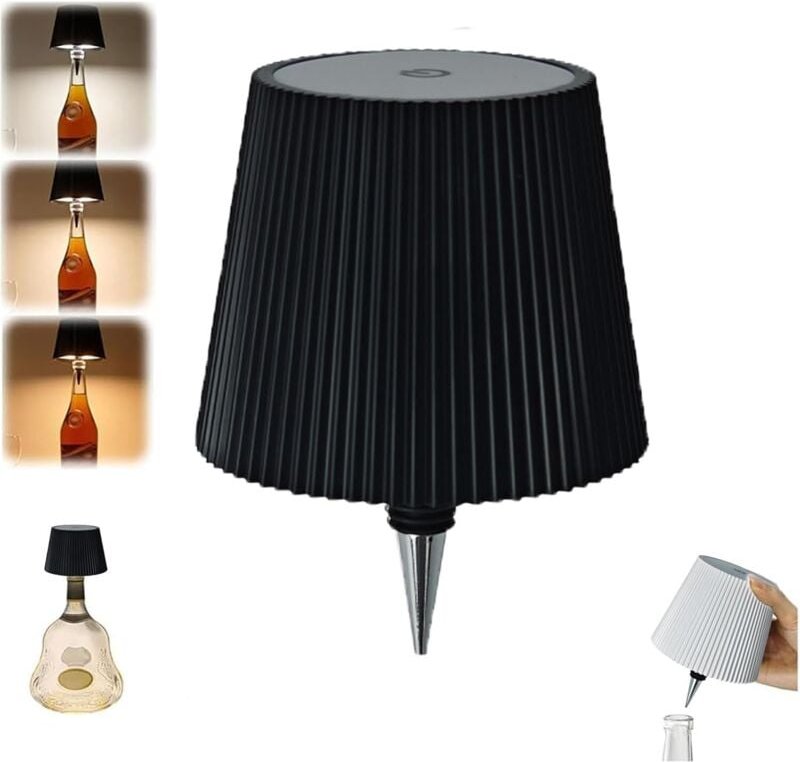 Kabellose Flaschenlampe, 1200 mAh wiederaufladbare kabellose Tischlampe, moderne dekorative LED-Lampe, kabellose Touch-T...