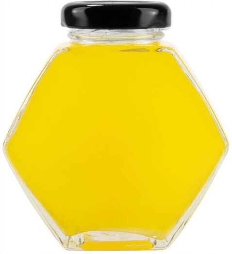 Sechseckiges Dekoglas, 100 ml, Marmelade, Honig, Gewürze