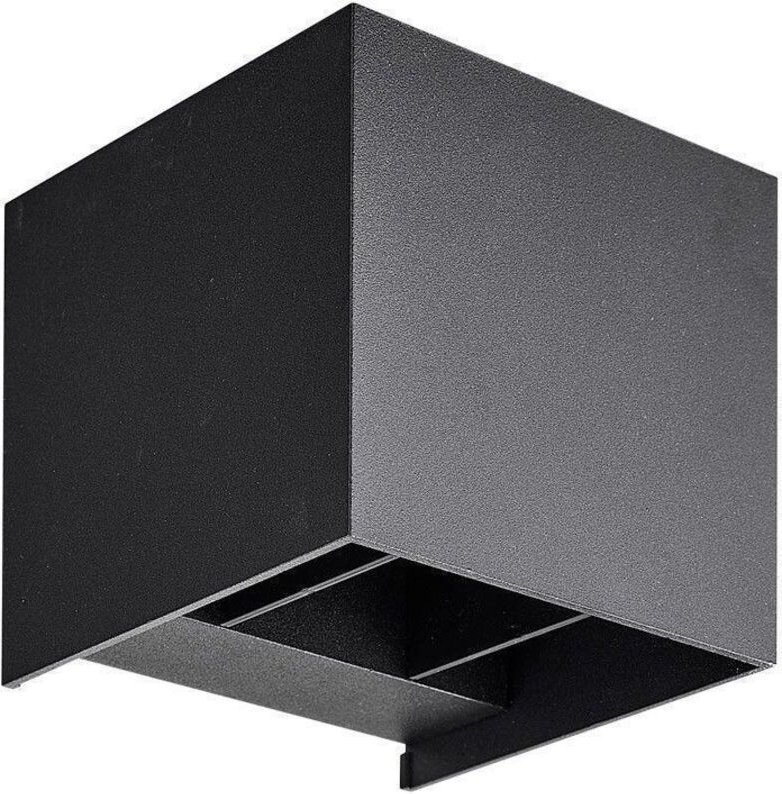 Quadratische Wandleuchte palma Außen Doppelbalken 6W Eq 60W IP65 Farbtemperatur: Warmweiß 3000K