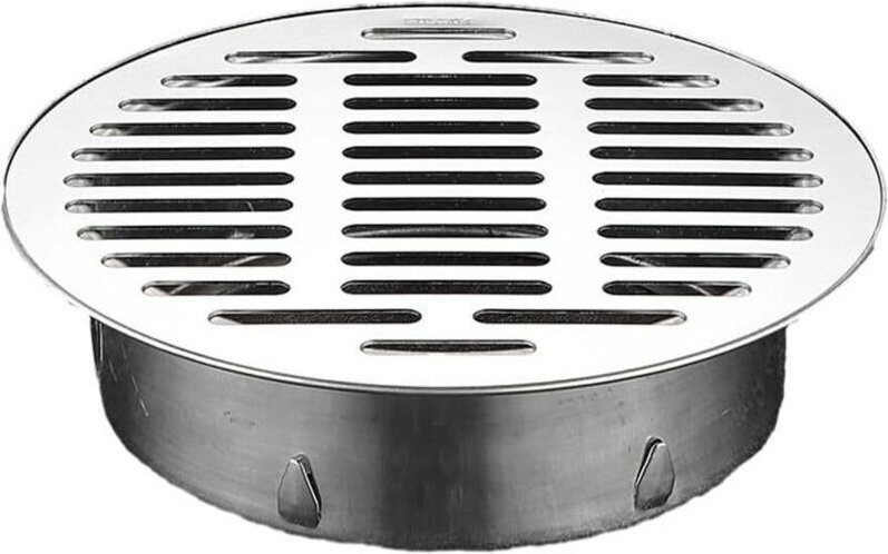 Runder Edelstahl-Bodenablauf, 160 mm Durchmesser – Rostbeständig – Einfache Installation – Verhindert Verstopfungen