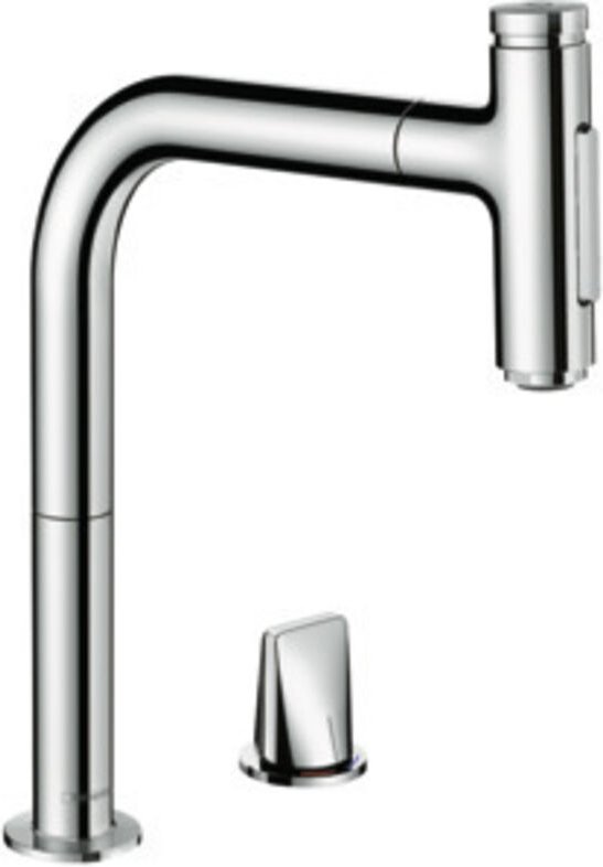 Metris Select 2-Loch-Küchenmischer 73819000 chrom, 2jet, Ausziehbrause - Hansgrohe