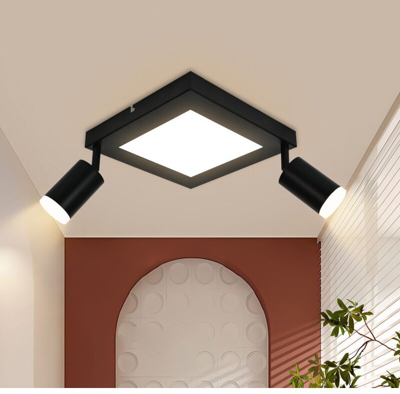 Led Deckenlampe 2 Flammig Deckenspot GU10 - Schlafzimmerlampe 3000k Schwarz Küchenlampe 20W Deckenstrahler Schwenkbar fü...