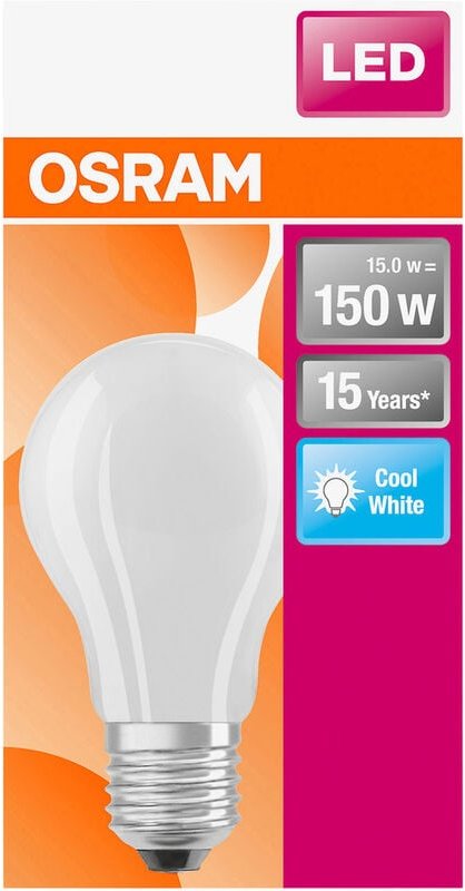 Osram - LED-Lampe Sockel: E27 Cool White 4000 k 16 w Ersatz für 150-W-Glühbirne led Retrofit classic a
