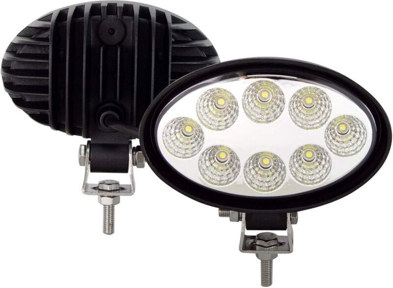 2PCS Phare de Travail LED Tracteur Ovale 14cm 5.5'' 24W Projecteur LED 12V 24V IP67 Etanche Feux Antibrouillard LED Inon...