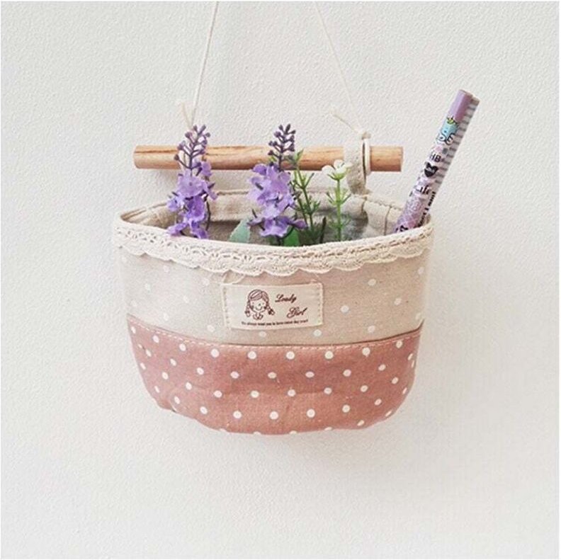 Rosa) Organizador colgante Organizador de bolsos para guardería Organizador colgante Organizador de puerta de baño Estan...