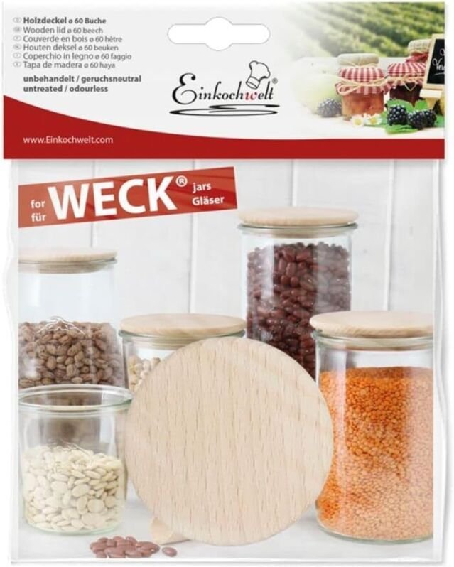 Holzdeckel 60mm Buche - Weck