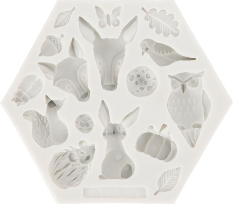 Niedliche, flexible Silikon-Backform in Tierform, leicht zu lösen, ideal für selbstgemachte Fondanttorten, Pralinen und ...