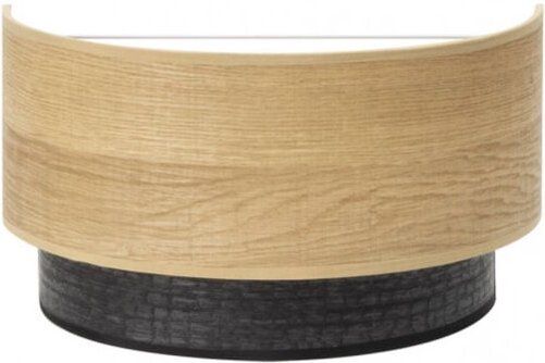 Colet Schwarz/Klar Holz Wandleuchte 1xE27 fabrilamp