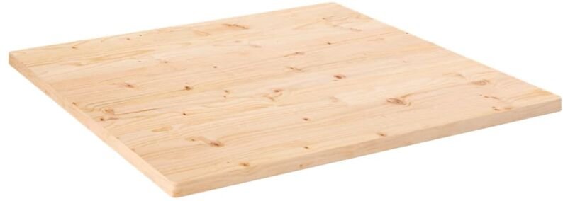 Tischplatte,Schreibtischplatte,Küchen Arbeitsplatte 70x70x2,5 cm Massivholz Kiefer Quadratisch CCA995235 BonneVie