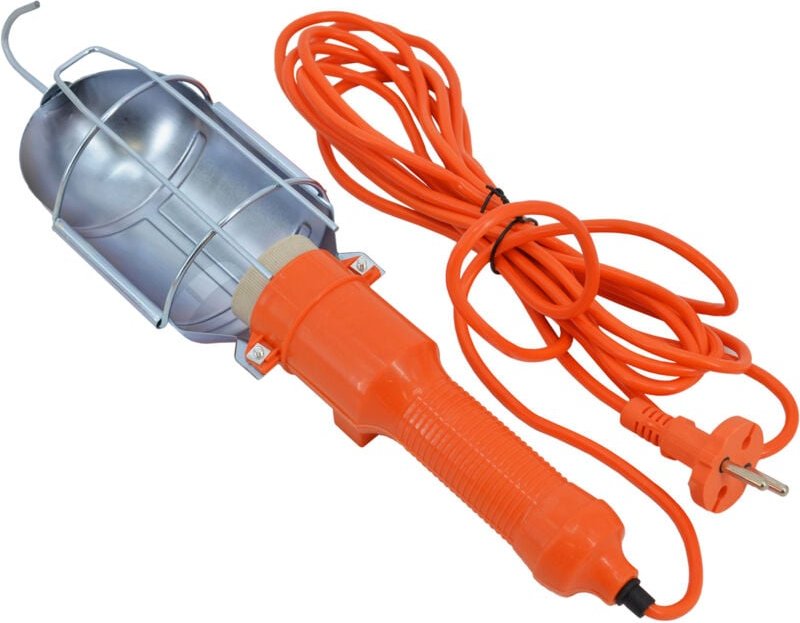 Awtools lampa warsztatowa pomarańczowa 220v 5m guma