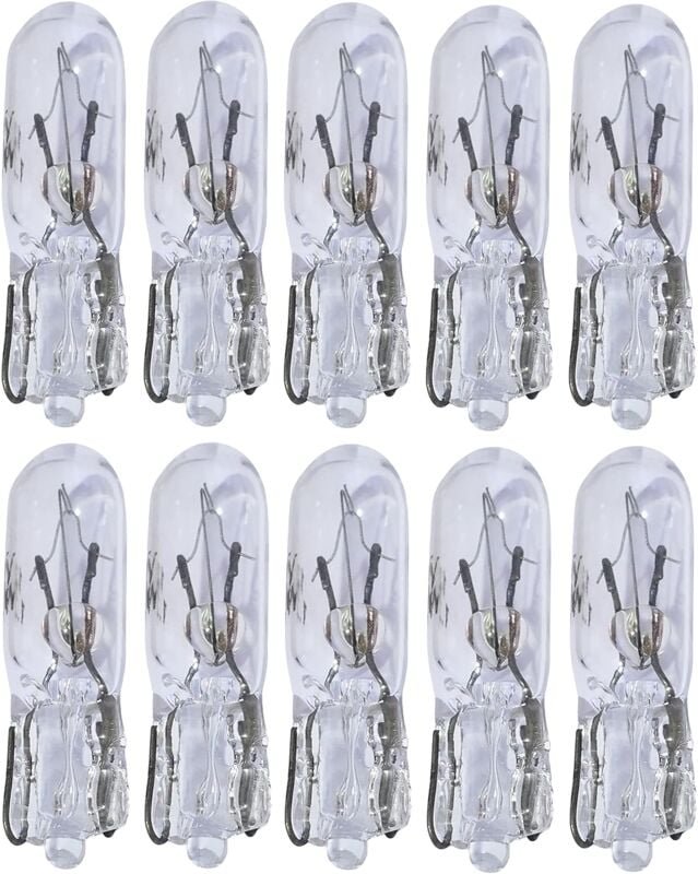 Set mit 10 T5 12V 1,2W Armaturenbrettlampen