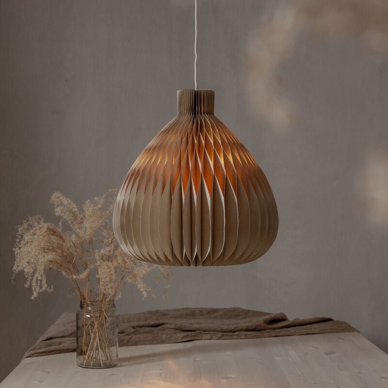 Star Trading - Lampenschirm 'Honeycomb' aus FSC-Papier, beige, Faltbar, für E14-Fassung, 38cm