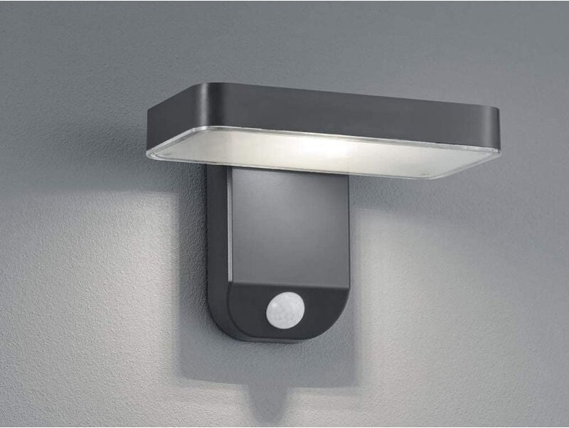 Reality Leuchten - led Solar Wandleuchte Außenleuchte esquel mit Bewegungsmelder in Anthrazit