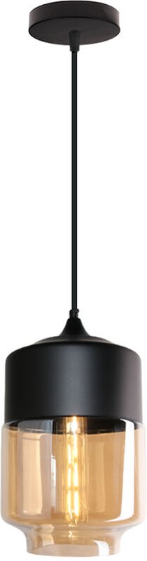 Pendelleuchte Moderne, Hängelampe mit Lampenschirm Braunes Glas, Kronleuchter E27 für Küche Wohnzimmer Schlafzimmer Korr...