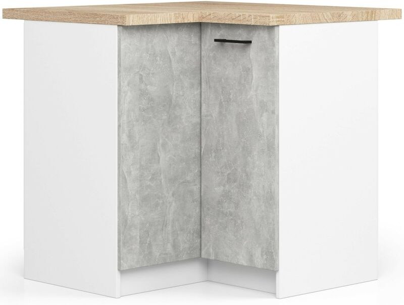 Thumbnail - Küchenschrank Akord oliwia modular S90 Unterschrank für die Ecke der Küche mit Arbeitsplatte Weiß 90 cm 2 Türen 2 Ebenen...
