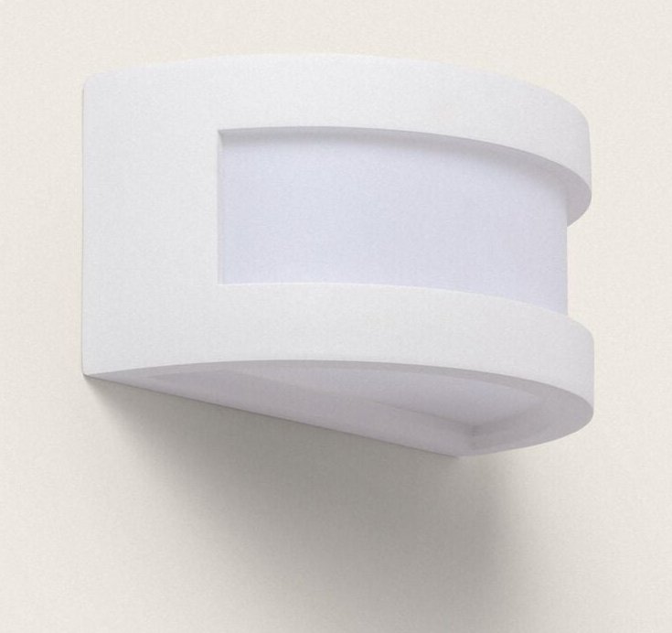 Wandleuchte Gips Ouriel Weiß