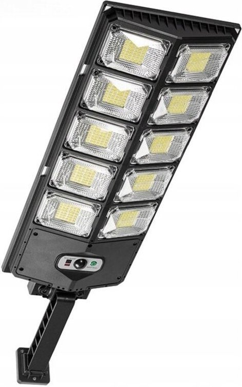 LED-Solarlampe mit Bewegungs- und Dämmerungssensor, 1000 W, Fernbedienung, Halterung, Straße