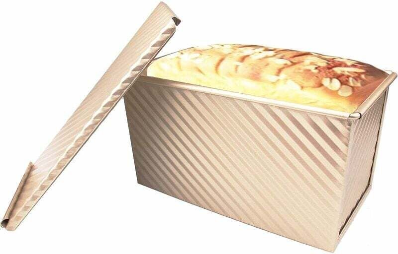 Antihaft-Brotform, Kuchenform aus Kohlenstoffstahl mit Schiebedeckel, schnelles und perfektes Herauslösen, Belüftungslöc...