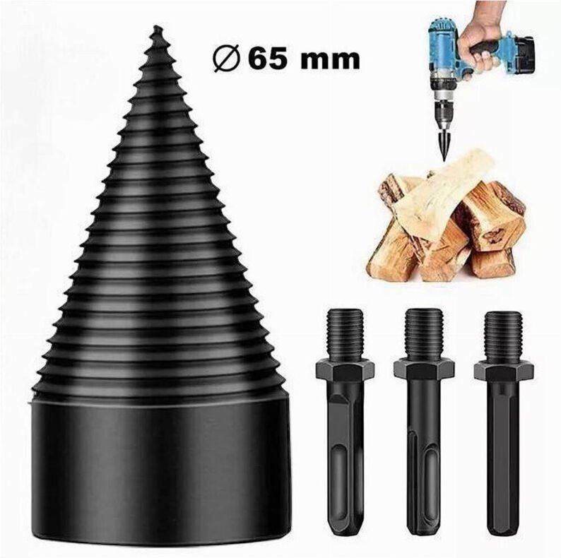 Trade Shop Traesio - Trade Shop - vite spaccalegna conica 65 mm fresno punta fortrapano mit 3 attacchi 07518 -