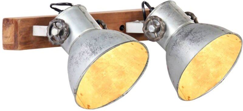 Wandlampe Industriestil Silbern 45x25 cm E27 vidaXL