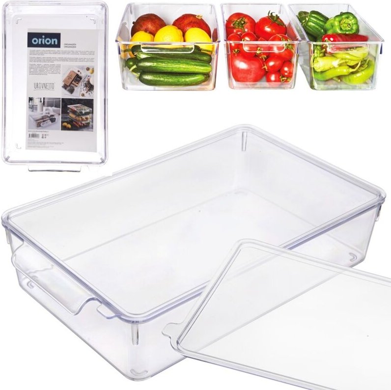 Kühlschrank-Organizer mit Deckel für Gewürze und Lebensmittel 32,5 x 20 x 7,5 cm ORION 731633