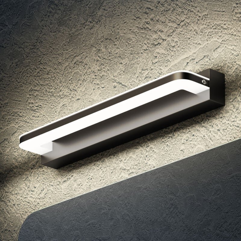 Spiegelleuchte 40cm led Badlampe Spiegellampe, 4000K Badezimmer Lampe led Wandleuchte Sandschwarz 9W SparkLuxe