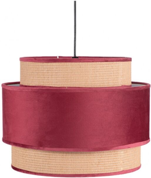 Fabrilamp - Hängeleuchte de 1 Leuchte mit 3 Schirmen adriano weinrot