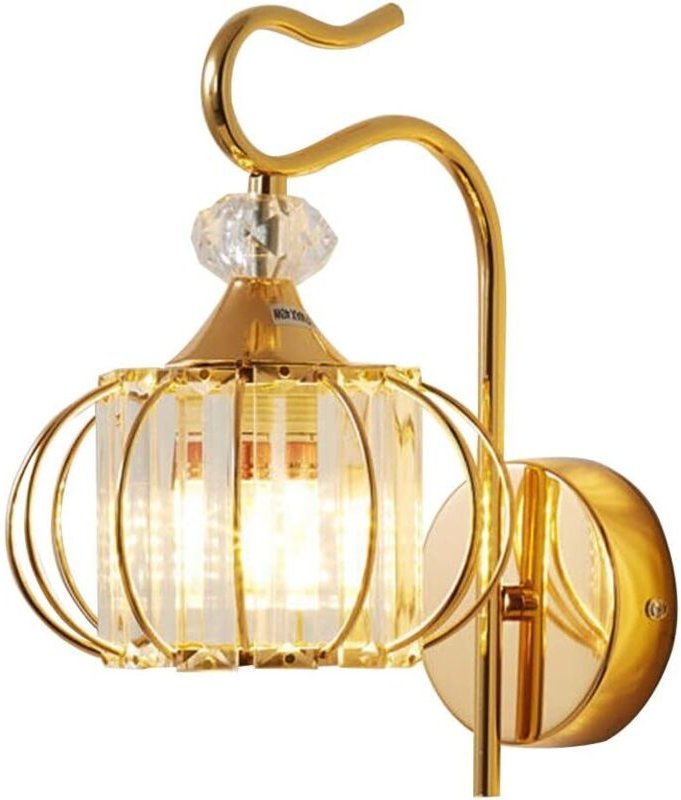 E27 Moderne minimalistische Wandleuchten, Wandleuchte mit klarem Kristalllaternen-Design, Wandleuchte für Flur oder Schl...