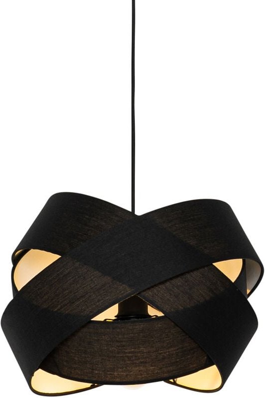 Moderne Hängelampe schwarz - Stoff