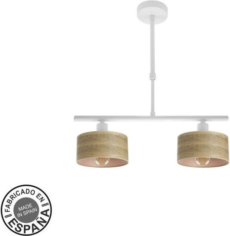 Gilda Lampe 2xe14 Weiß/Klar Holz Regx43x14 Cm - Fabrilamp