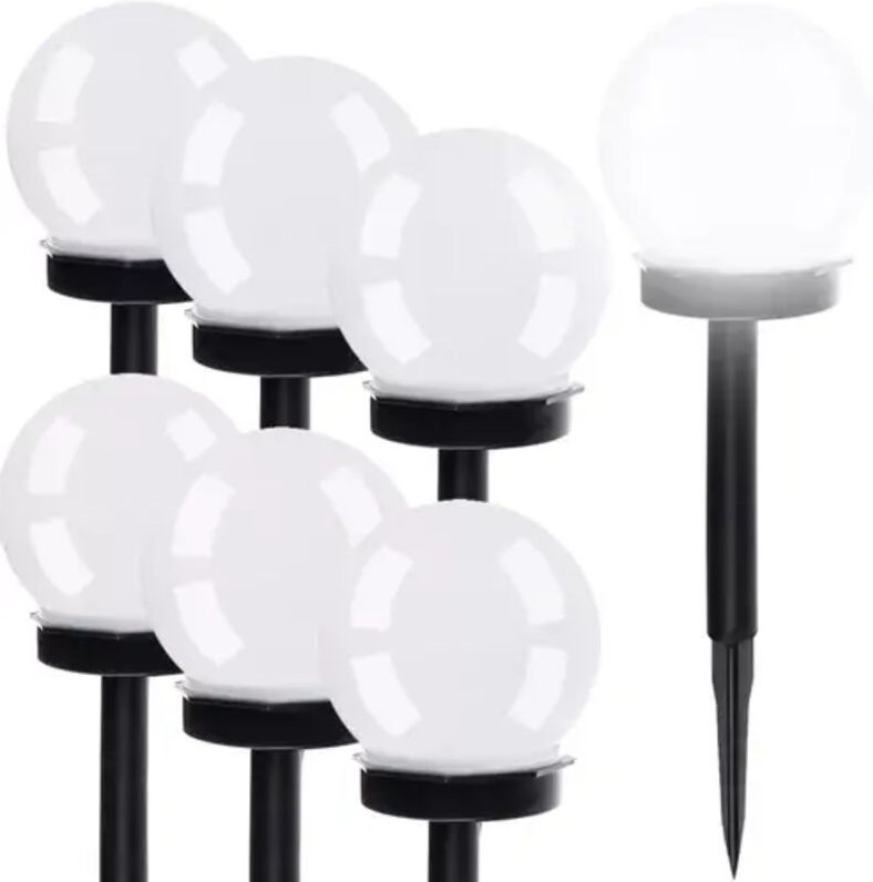 Solar gartenlampe - kugel set a 6 stuck 23562