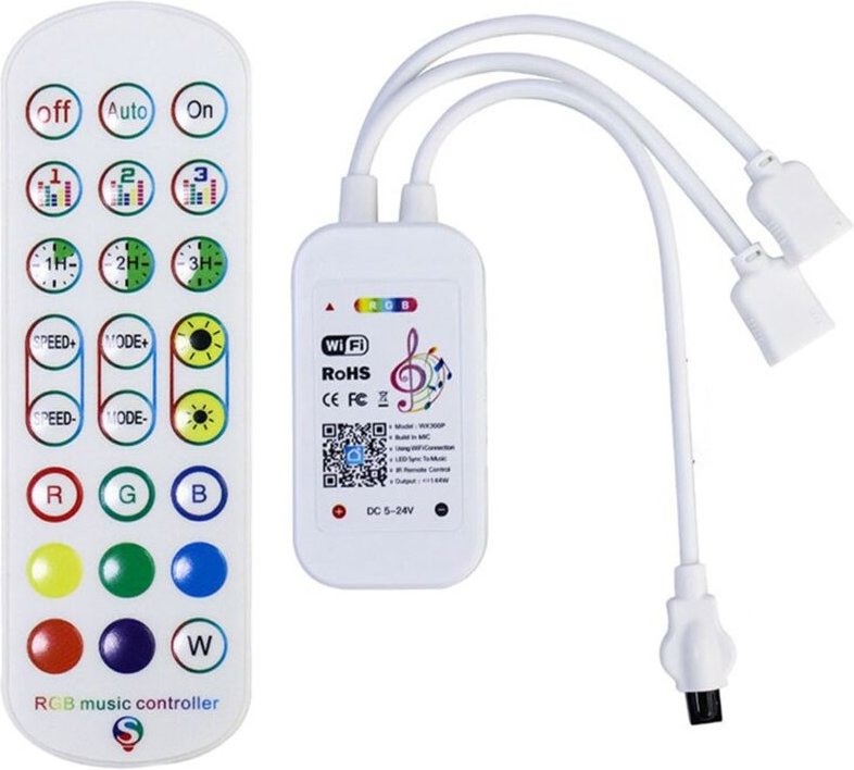 Tuya WiFi rgb Kontrolleur für led Streifen Licht 3528 2835 5050 mit 24 Tasten Fernbedienung