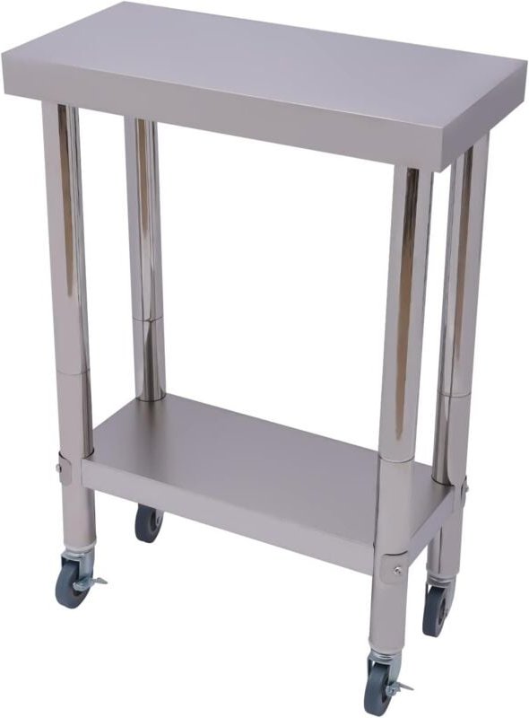 Arbeitstisch Gastronomie Küchentisch Edelstahltisch Zubereitungstisch, für die Aufbewahrung von Gegenständen in Küchen, ...