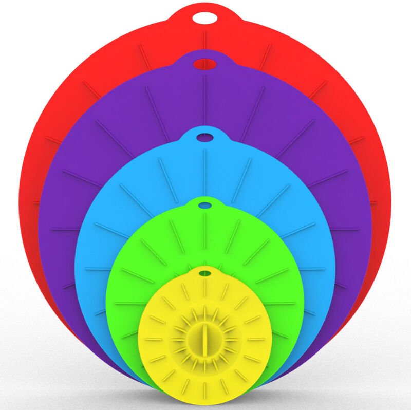 Silikon-Schüsseldeckel-Set, hitzebeständige Mikrowellenabdeckung, verschiedene Größen, wiederverwendbare Silikon-Saugdec...