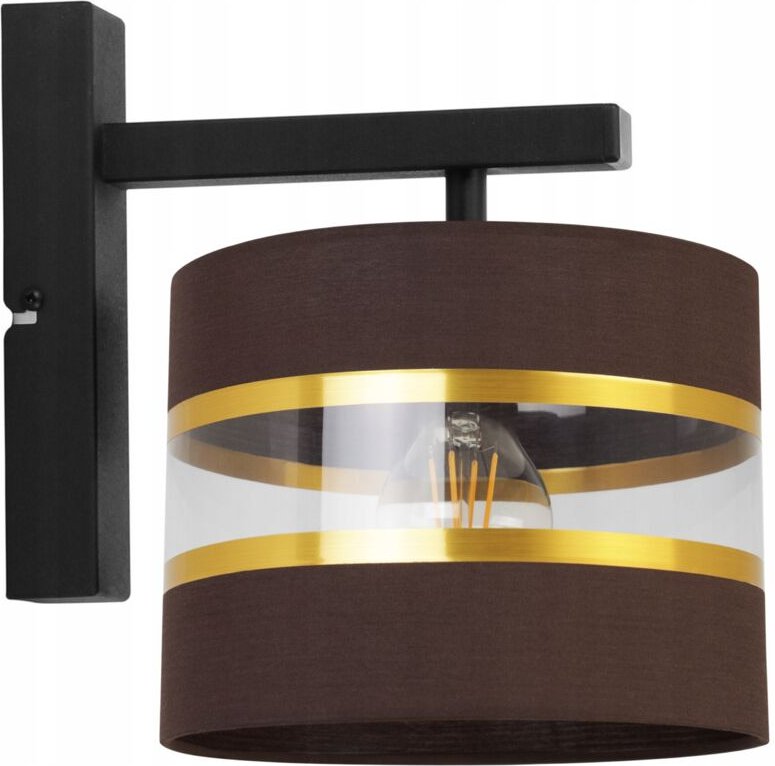 Wandleuchte, quadratische Lampe, eleganter goldener Lampenschirm, 20 cm