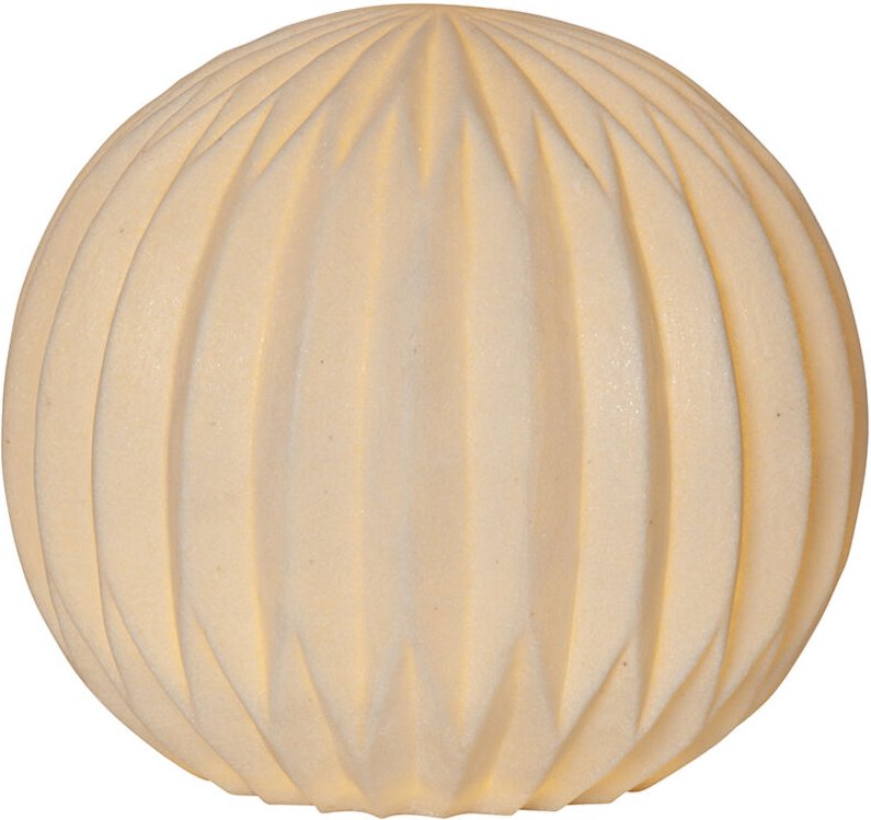 Star Trading - Dekoration Sandy, Dekoleuchte, Kugelleuchte, Weiß, Sandstein, Warmweiß, ø 30 cm