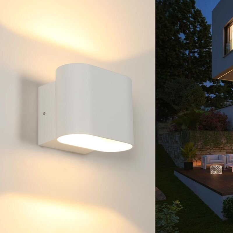 Comely - led Wandleuchte Innen/Außen, 14W Moderne Außenwandlampe IP65 Wasserdicht, 350° Drehbare Quadratische Wandleucht...
