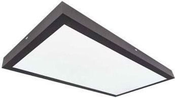 Thumbnail - GSC - LED-Flächenleuchte Kisongo Oberfläche 24W 6000K Schwarz 60x30cm