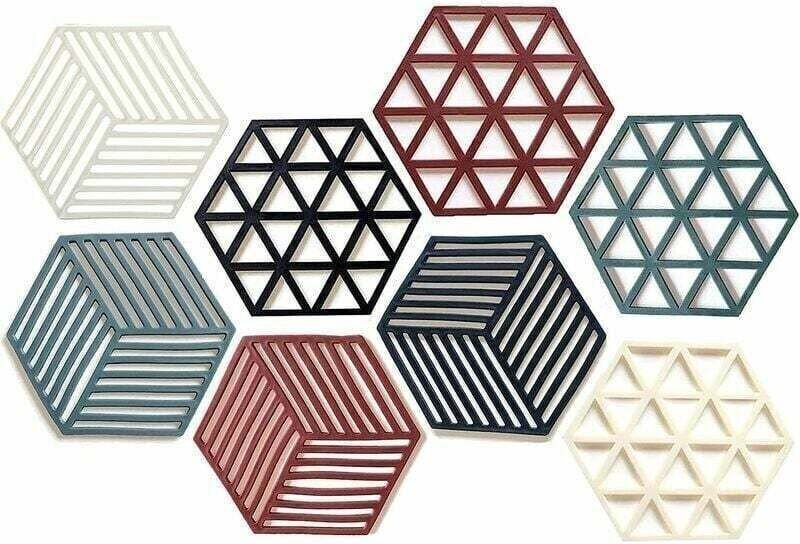 8-teiliges Set Silikonmatten, Silikonuntersetzer, Silikon-Geschirrablagen, Topflappen für die Küche, Silikon-Topflappen,...