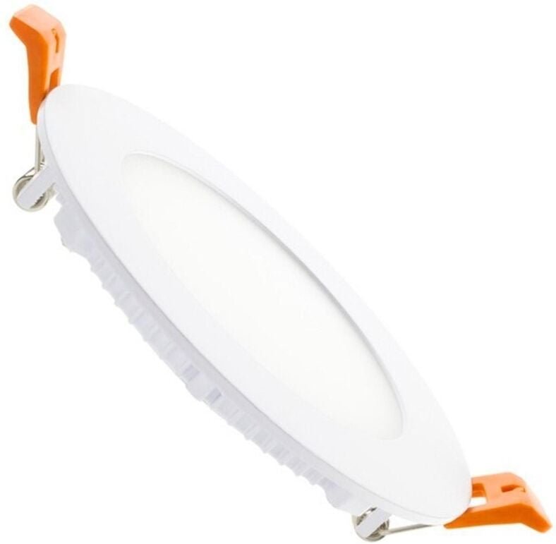 Ledkia - led Einbaustrahler flach 6W Rund SuperSlim Ausschnitt ø 110 mm (Pack 10) 3000K Warmweiß