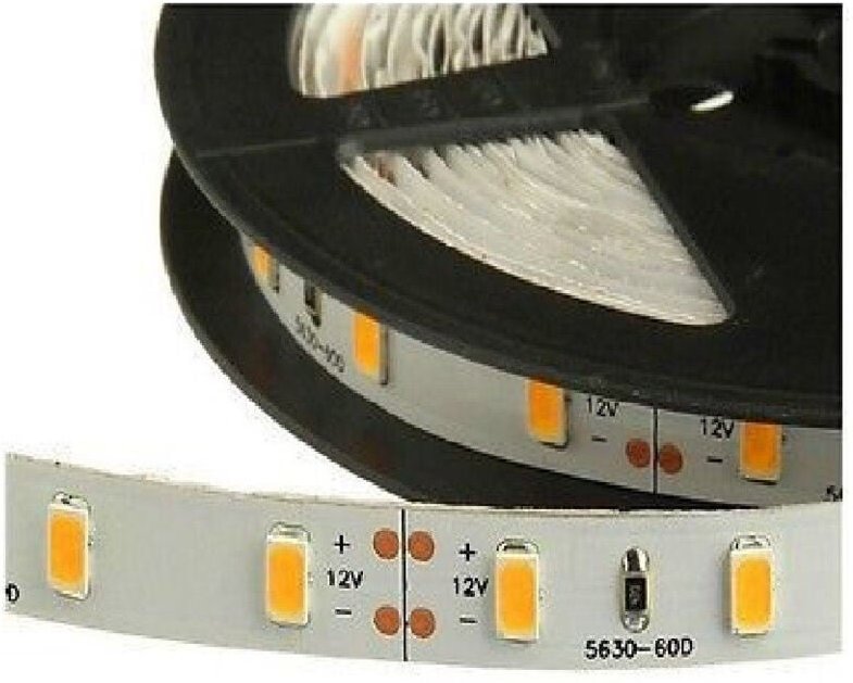 Trade Shop Traesio - Trade Shop - strip strip 300 led smd 5630 WEIß 5 mt hohe helligkeit IP20 ohne silikon -