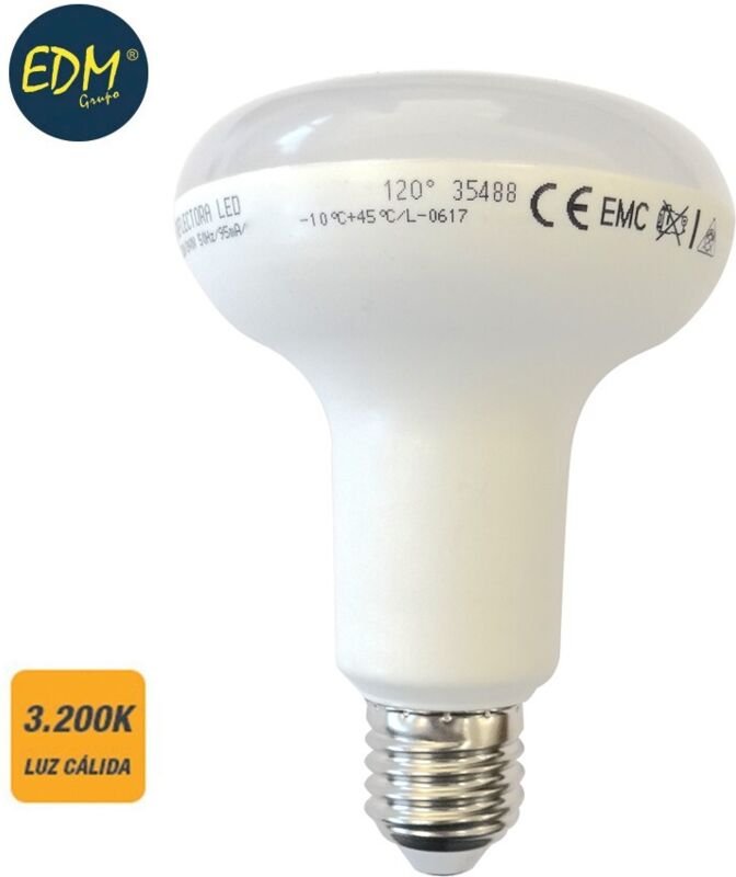 EDM - Reflektorbirne led r90 e27 12w 1055lm 3200k warmes Licht ø9x12cm